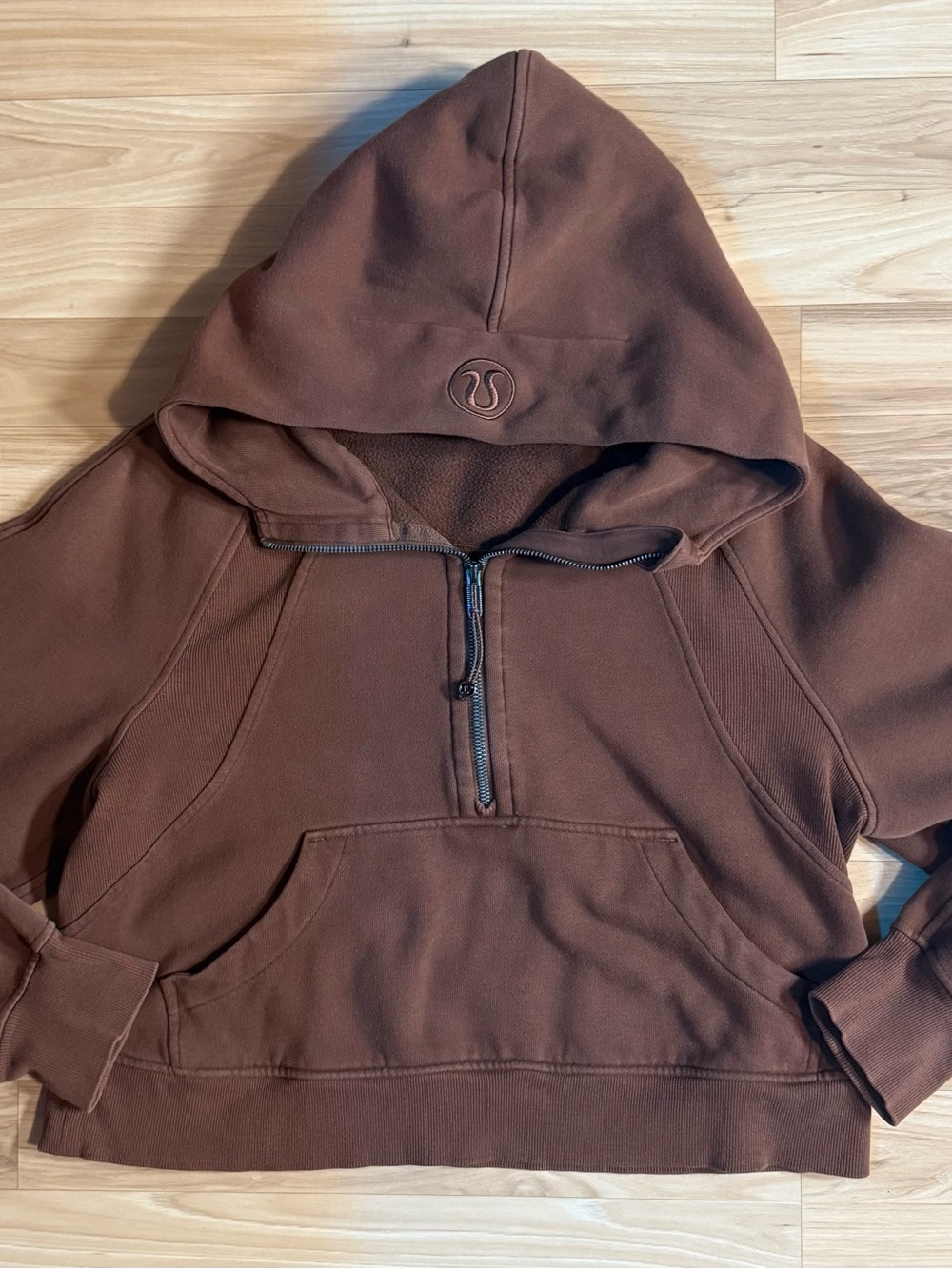 lululemon athletica Brown Half-Zip Hoodie